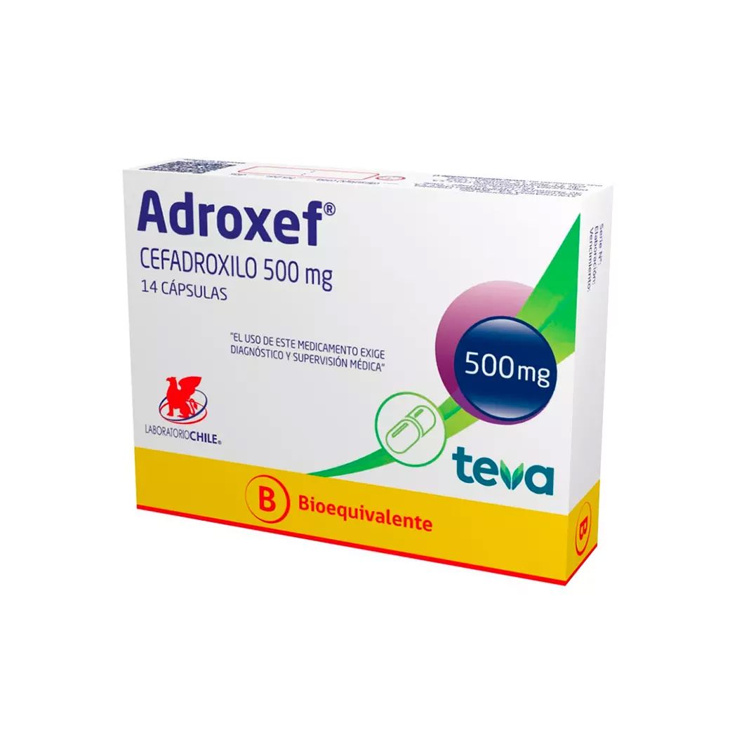 Adroxef 500 mg x 14 Cápsulas LABORATORIO CHILE